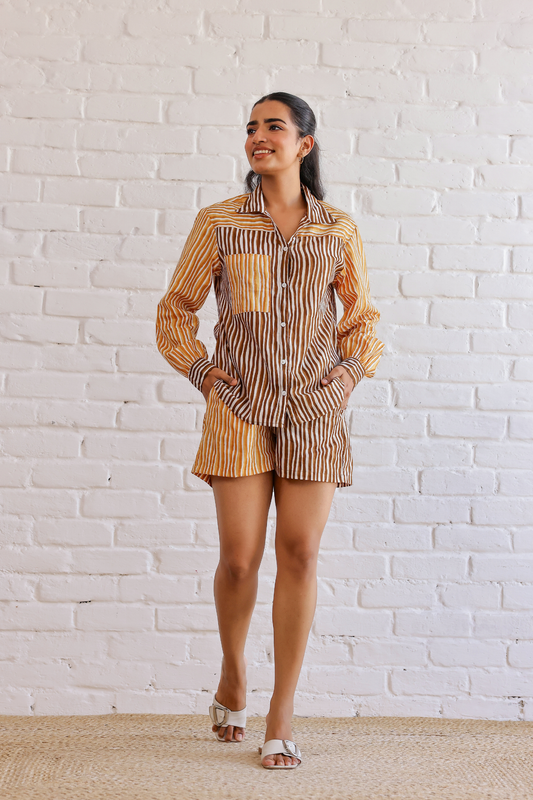 Sunset Dual Stripe Coord Set