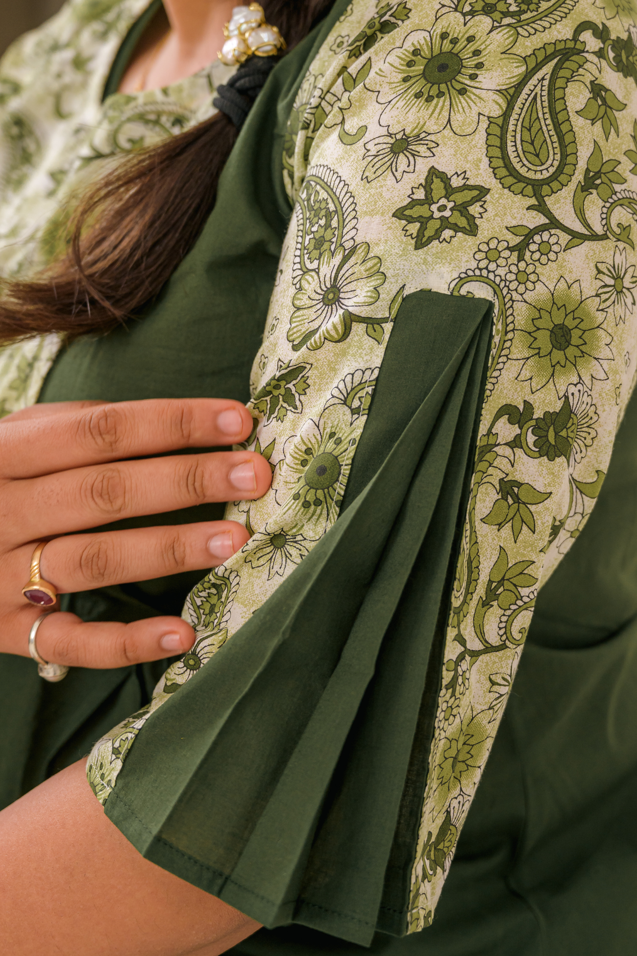 Dark Green Spring Coord Set