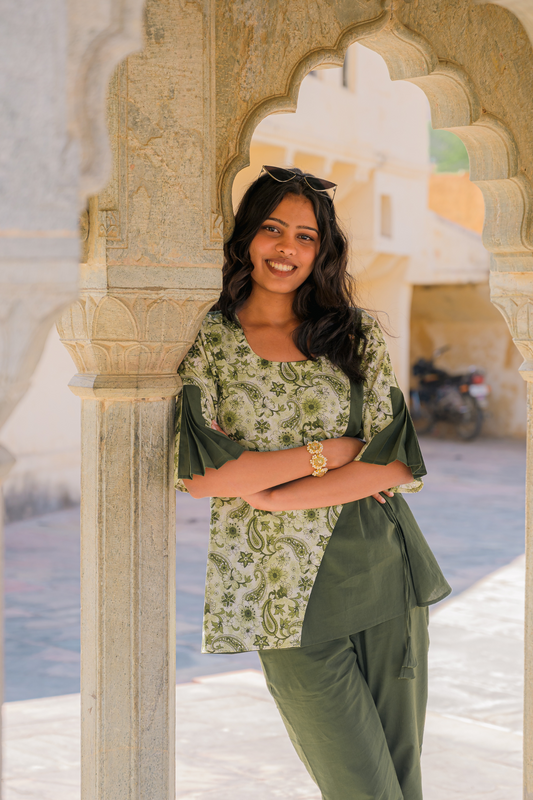 Dark Green Spring Coord Set