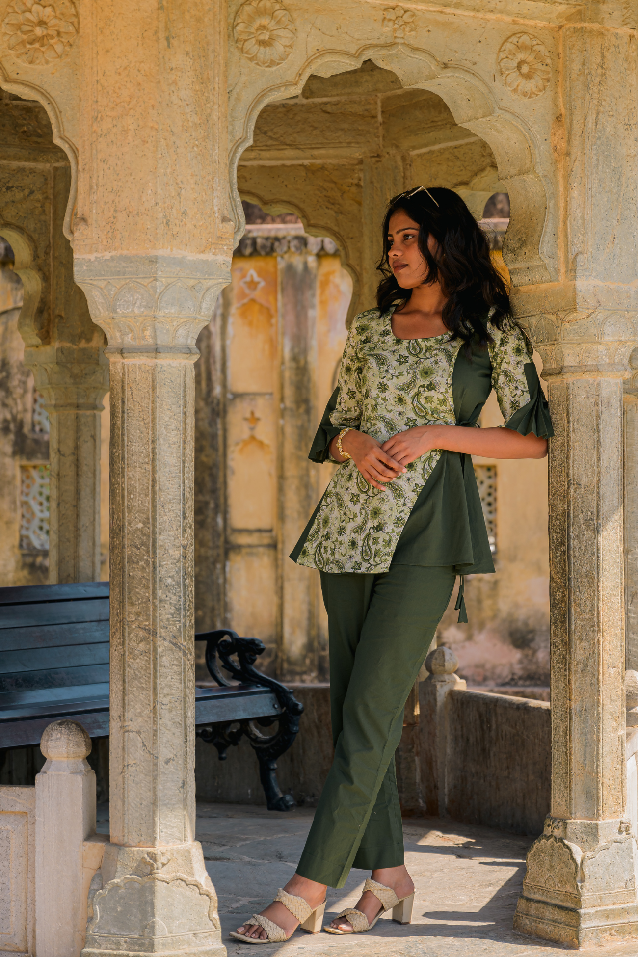 Dark Green Spring Coord Set