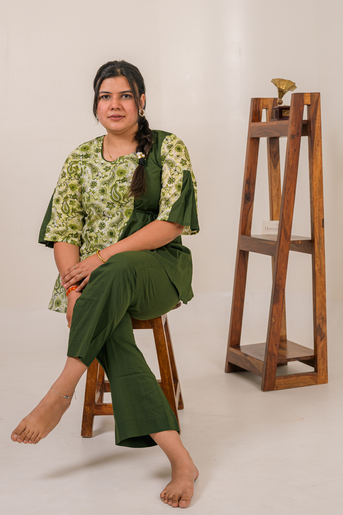 Dark Green Spring Coord Set