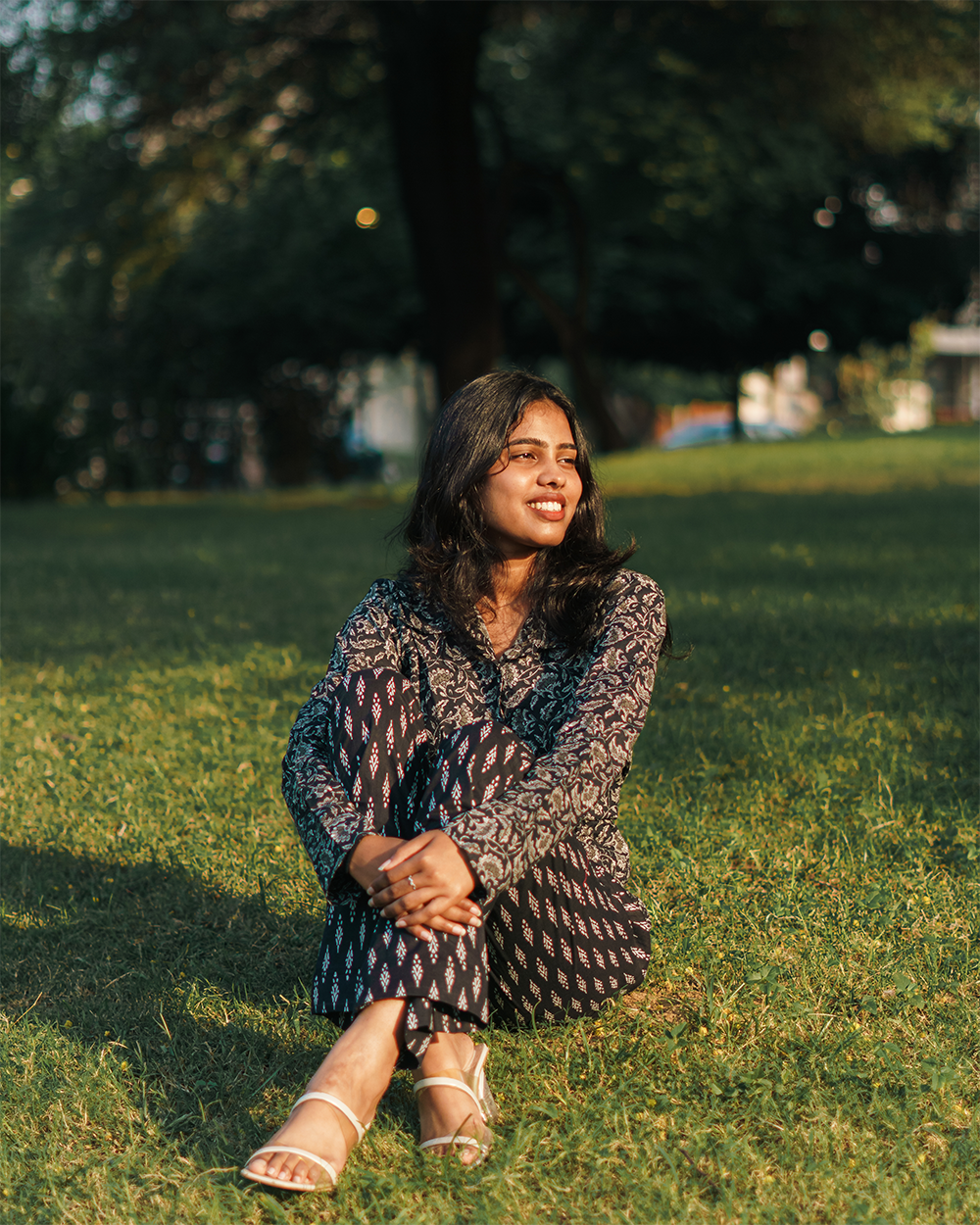 Black Tulip Shirt Coord Set