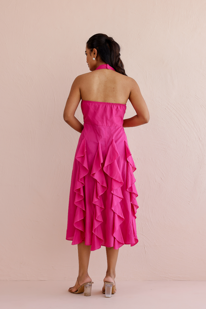 Fuchsia Ruffle Dress