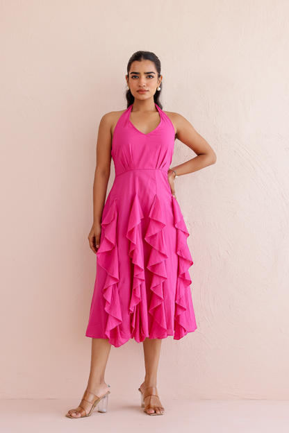 Fuchsia Ruffle Dress