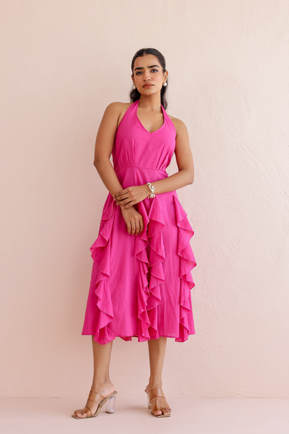 Fuchsia Ruffle Dress