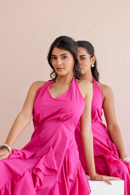 Fuchsia Ruffle Dress