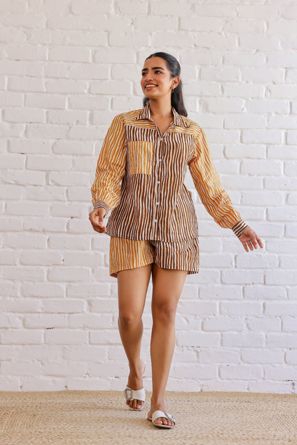 Sunset Dual Stripe Coord Set