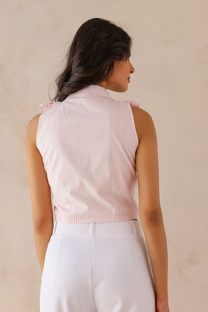 Blush Pink Ruffle Shirt