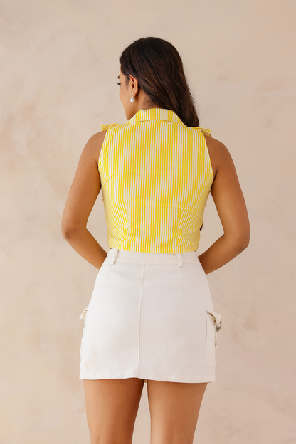 Lemon Zest Ruffle Shirt