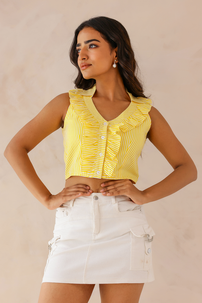 Lemon Zest Ruffle Shirt