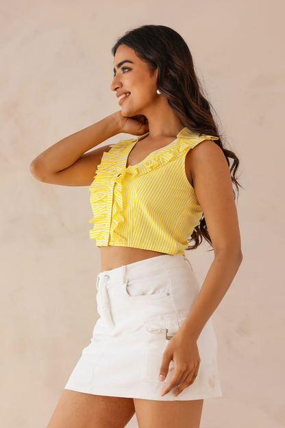 Lemon Zest Ruffle Shirt