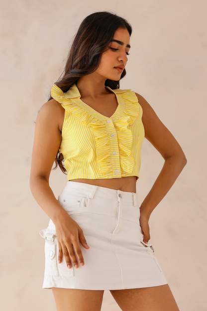 Lemon Zest Ruffle Shirt