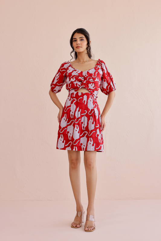 Wild Whimsy Handblock Dress