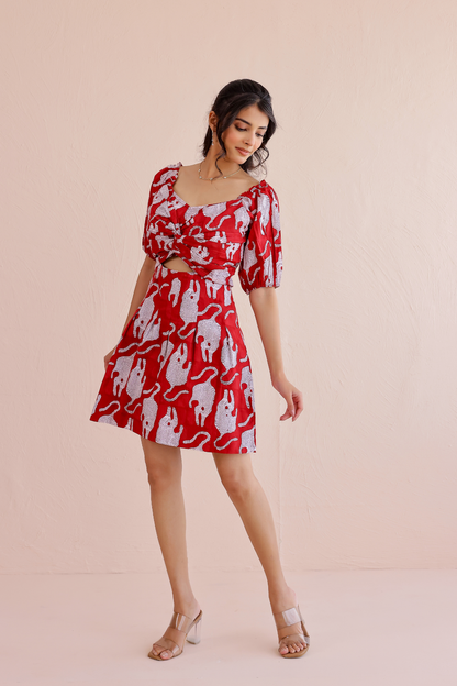 Wild Whimsy Handblock Dress