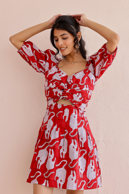 Wild Whimsy Handblock Dress