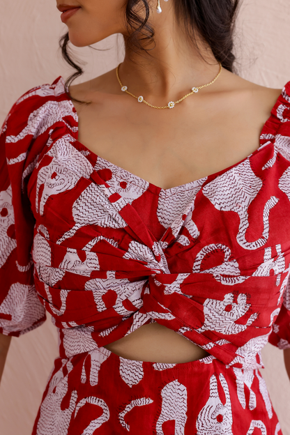 Wild Whimsy Handblock Dress