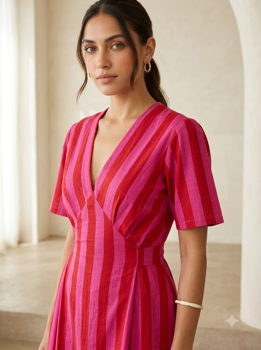 Berry Stripe Dress