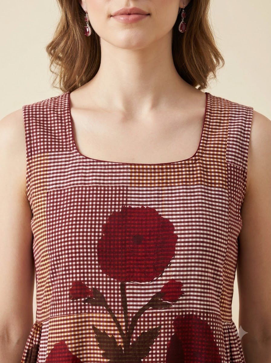 Scarlet Check Dress