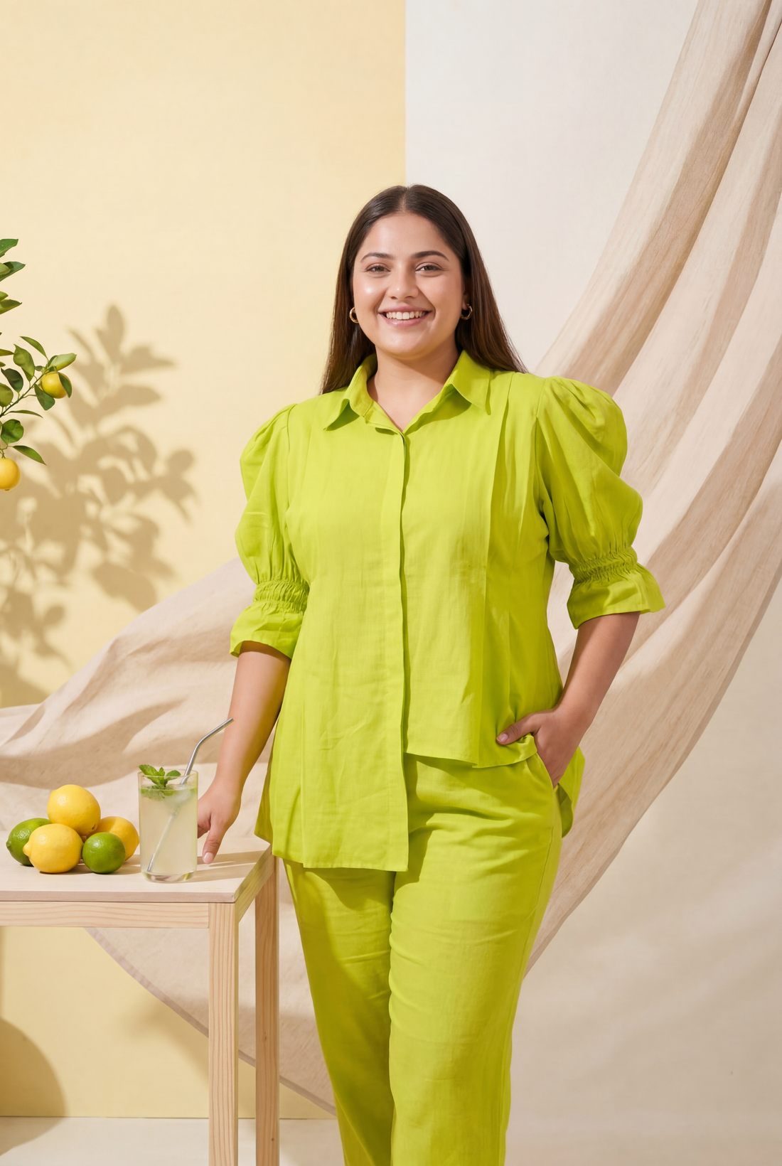 Lime Green Statement Coord Set