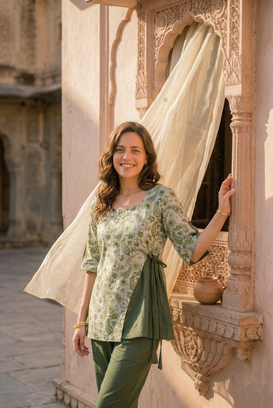 Dark Green Spring Coord Set