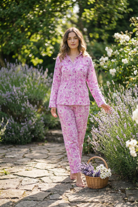 Lilac Floral Printed Coord Set