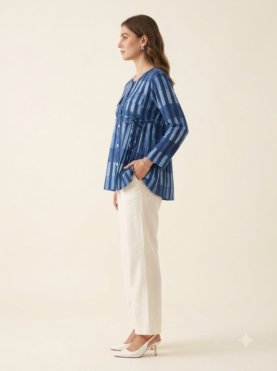 Cobalt Stripe Shirt