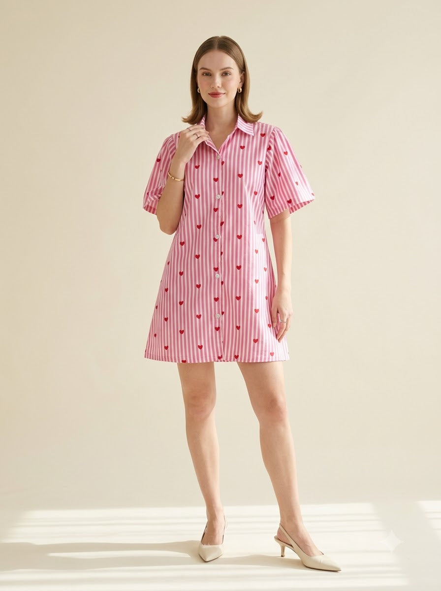 Heart Stripe Dress