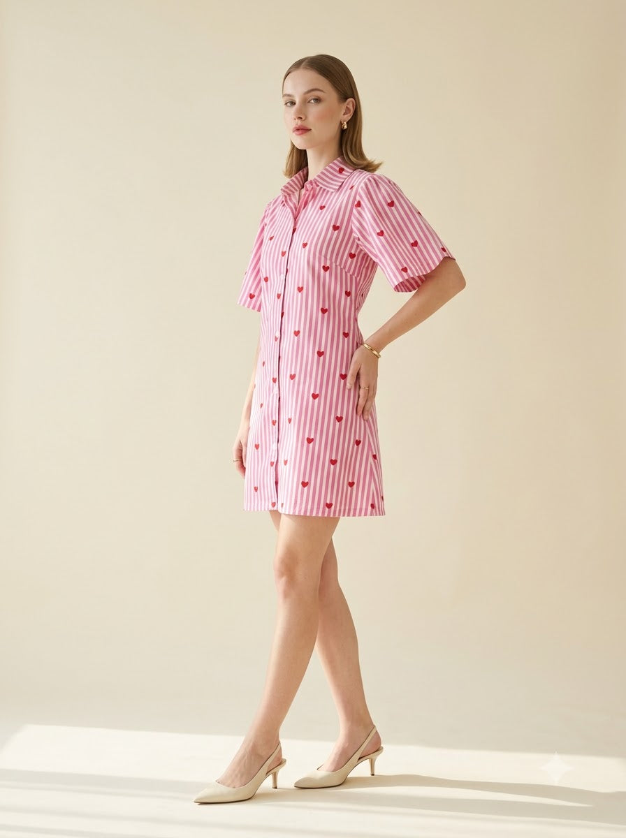 Heart Stripe Dress