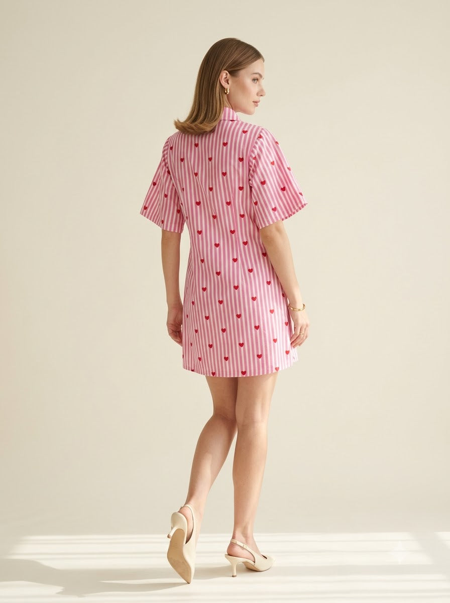 Heart Stripe Dress