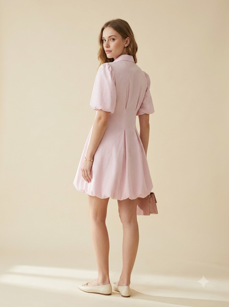 Pink Pinstripe Dress