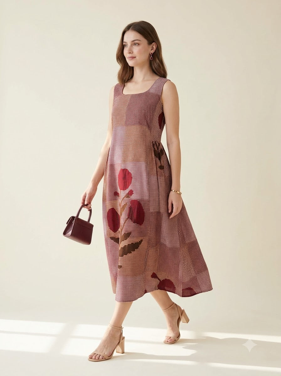 Scarlet Check Dress