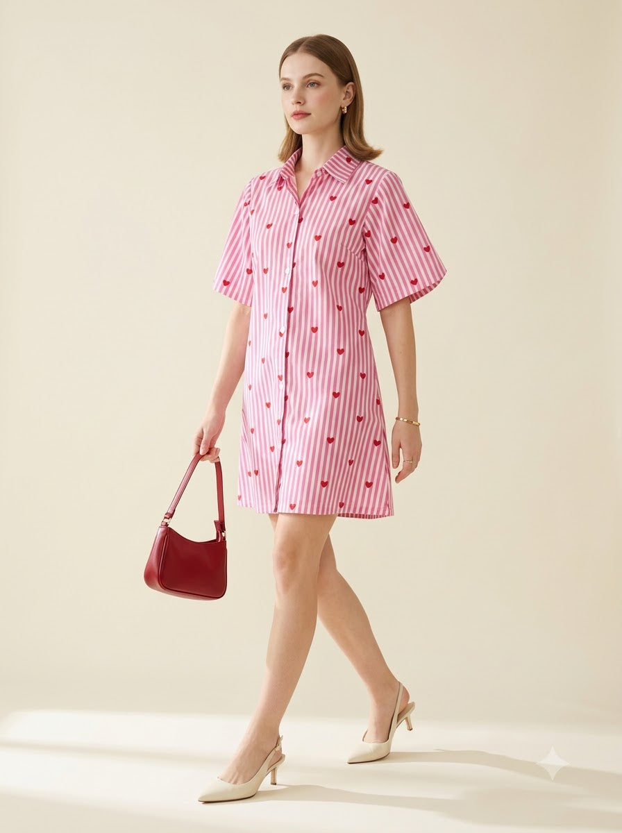 Heart Stripe Dress