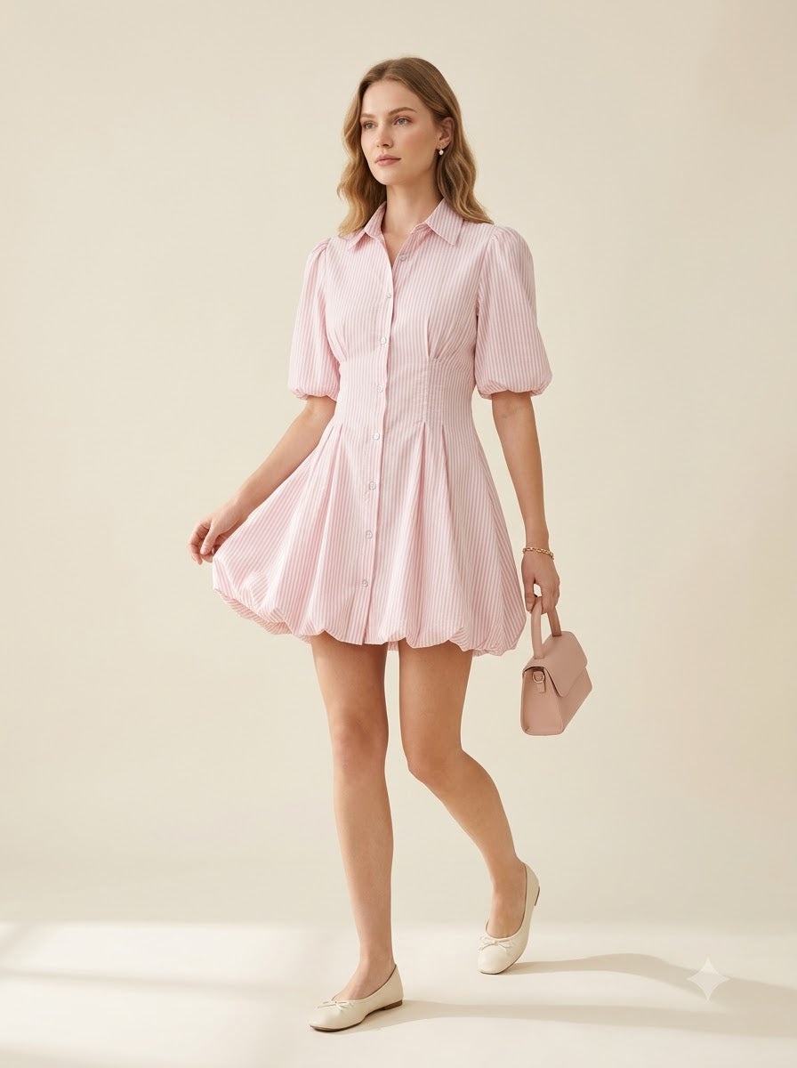 Pink Pinstripe Dress