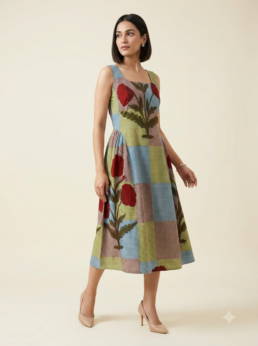 Spring Patch Dress