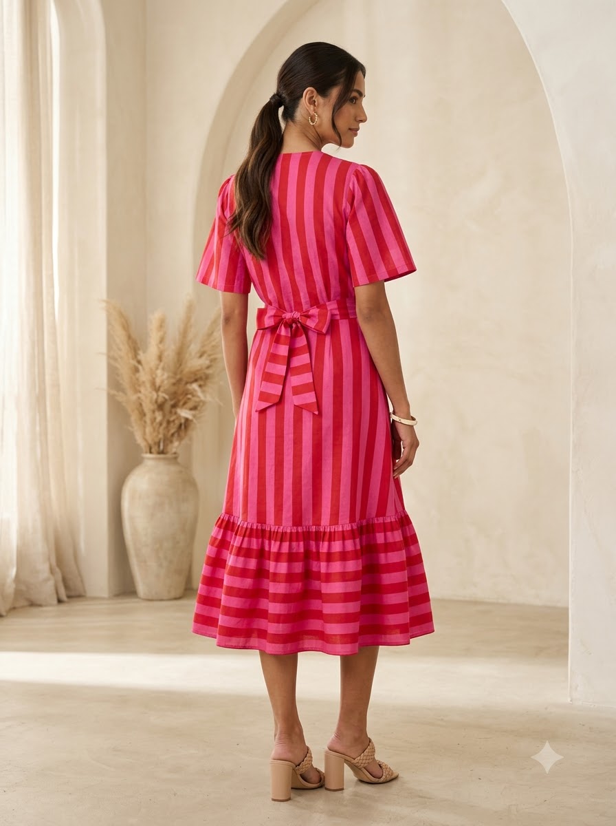 Berry Stripe Dress