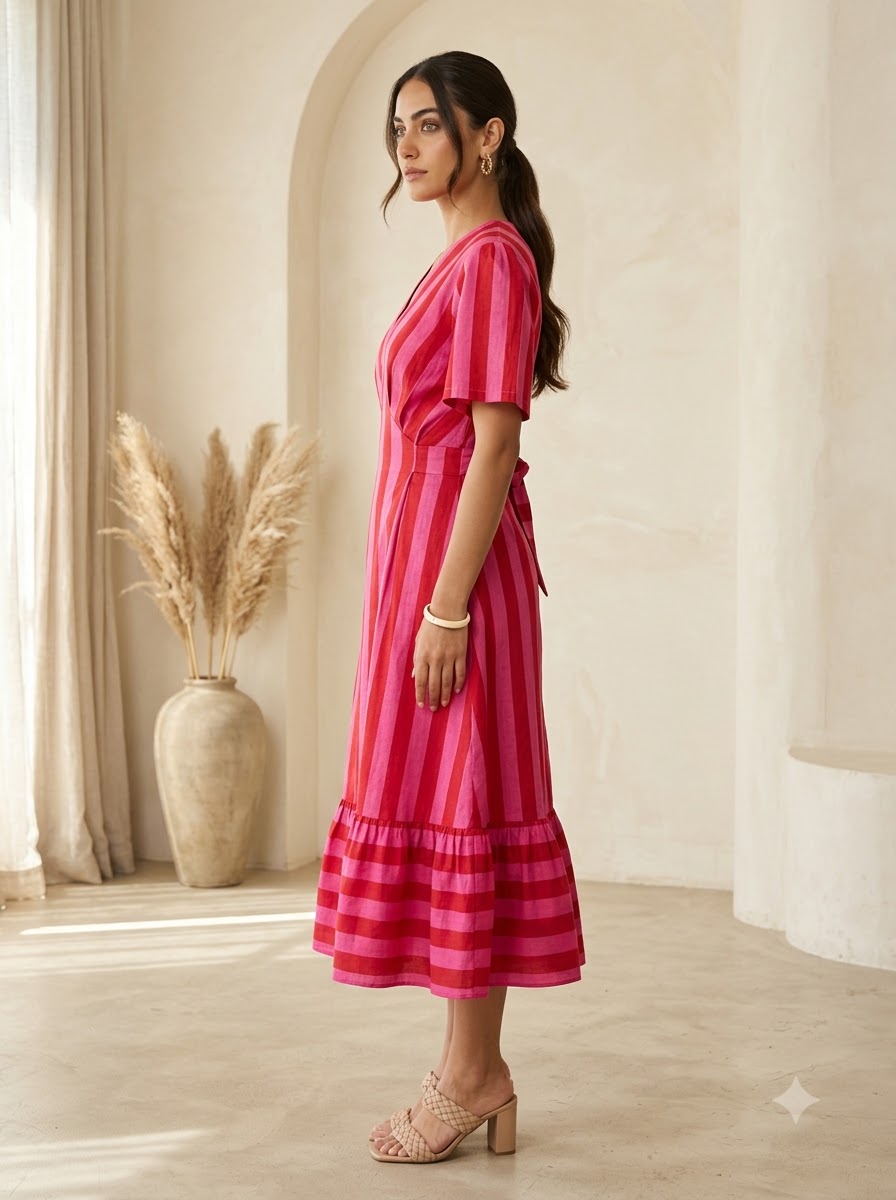 Berry Stripe Dress