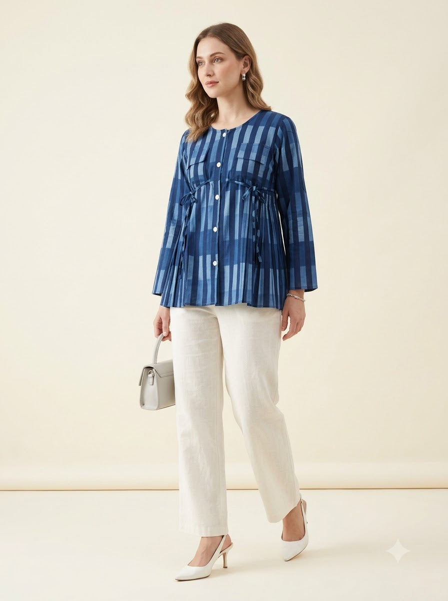 Cobalt Stripe Shirt