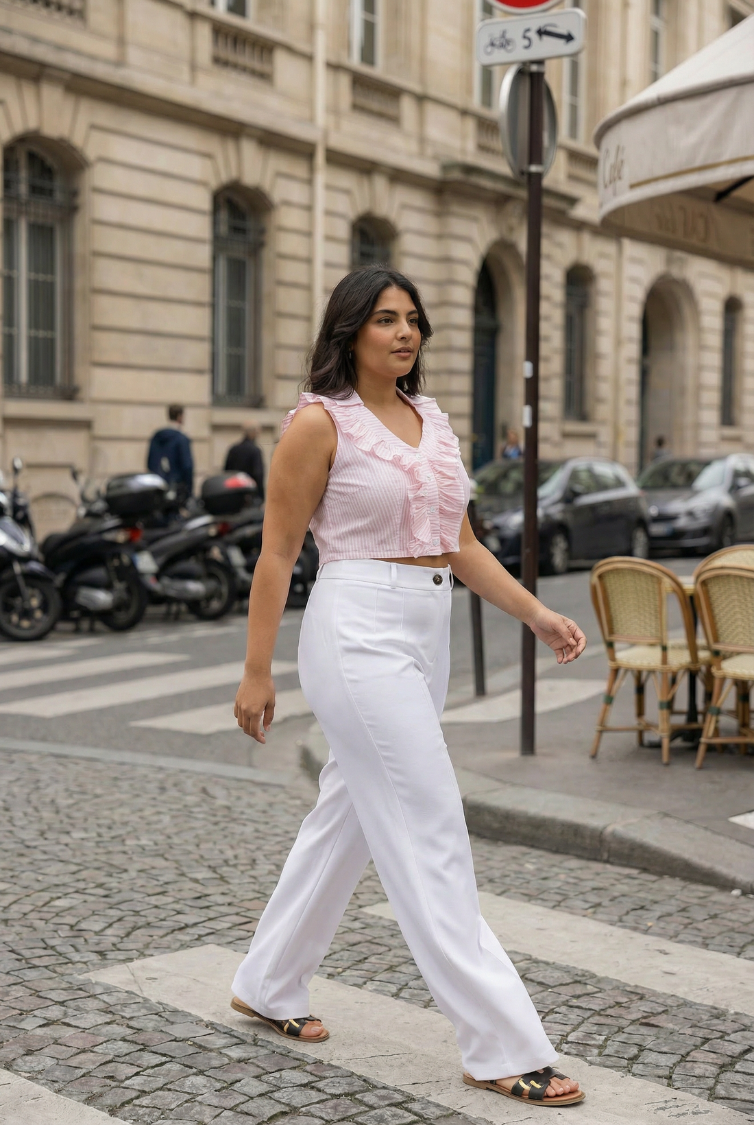 Blush Pink Ruffle Shirt