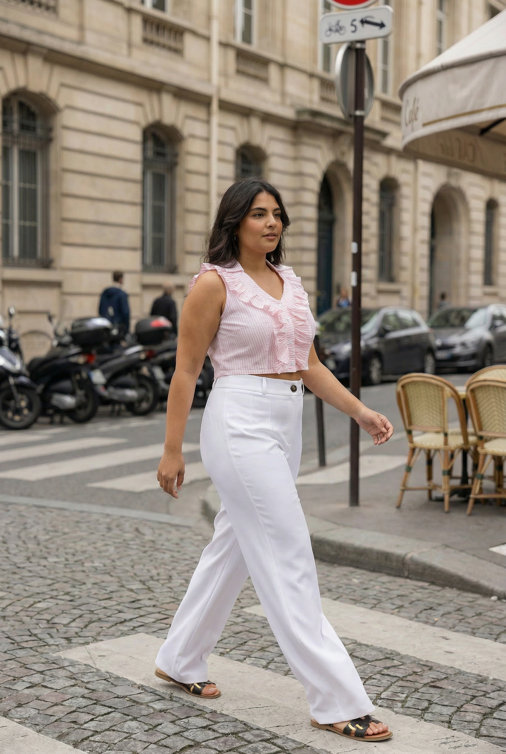 Blush Pink Ruffle Shirt