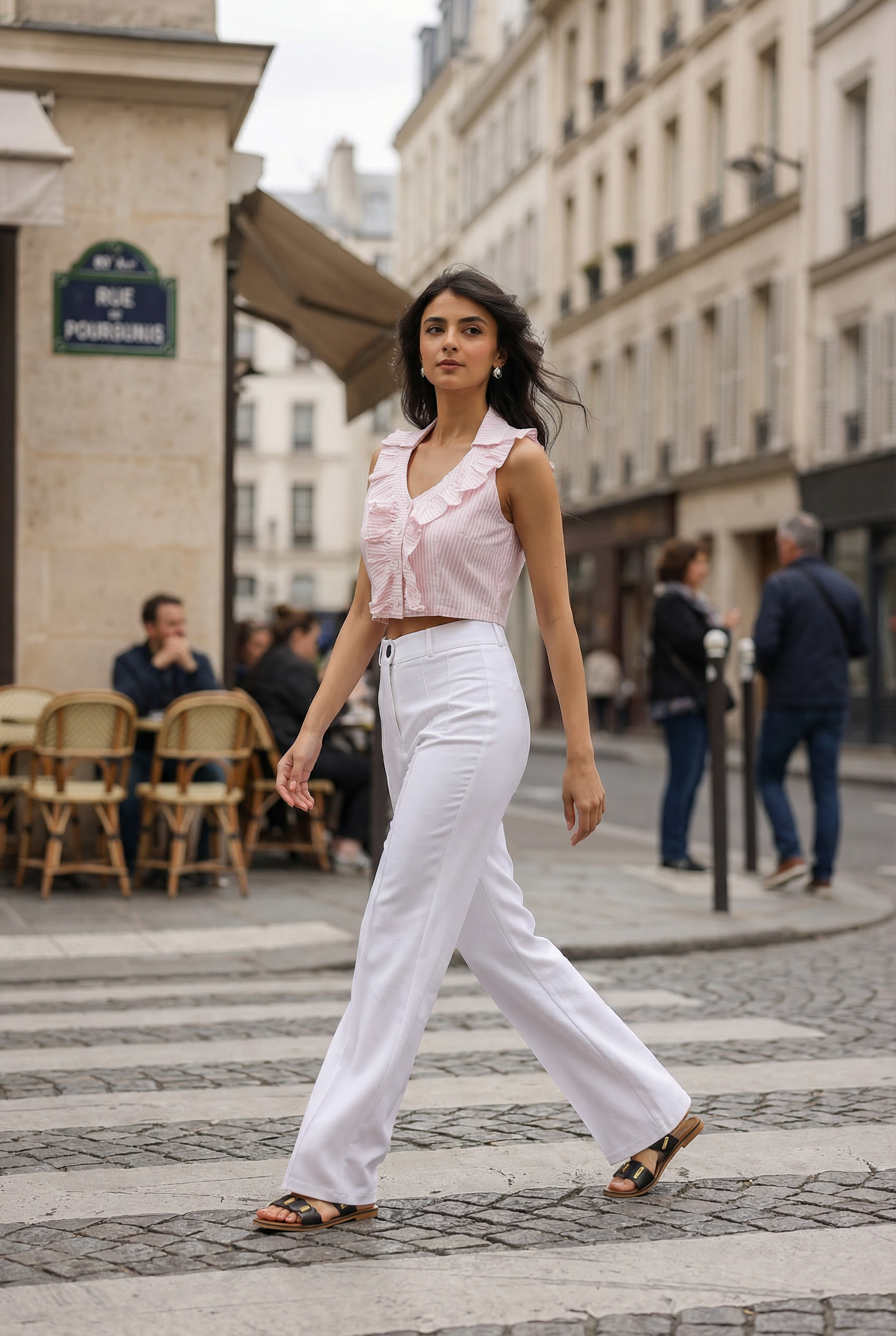 Blush Pink Ruffle Shirt