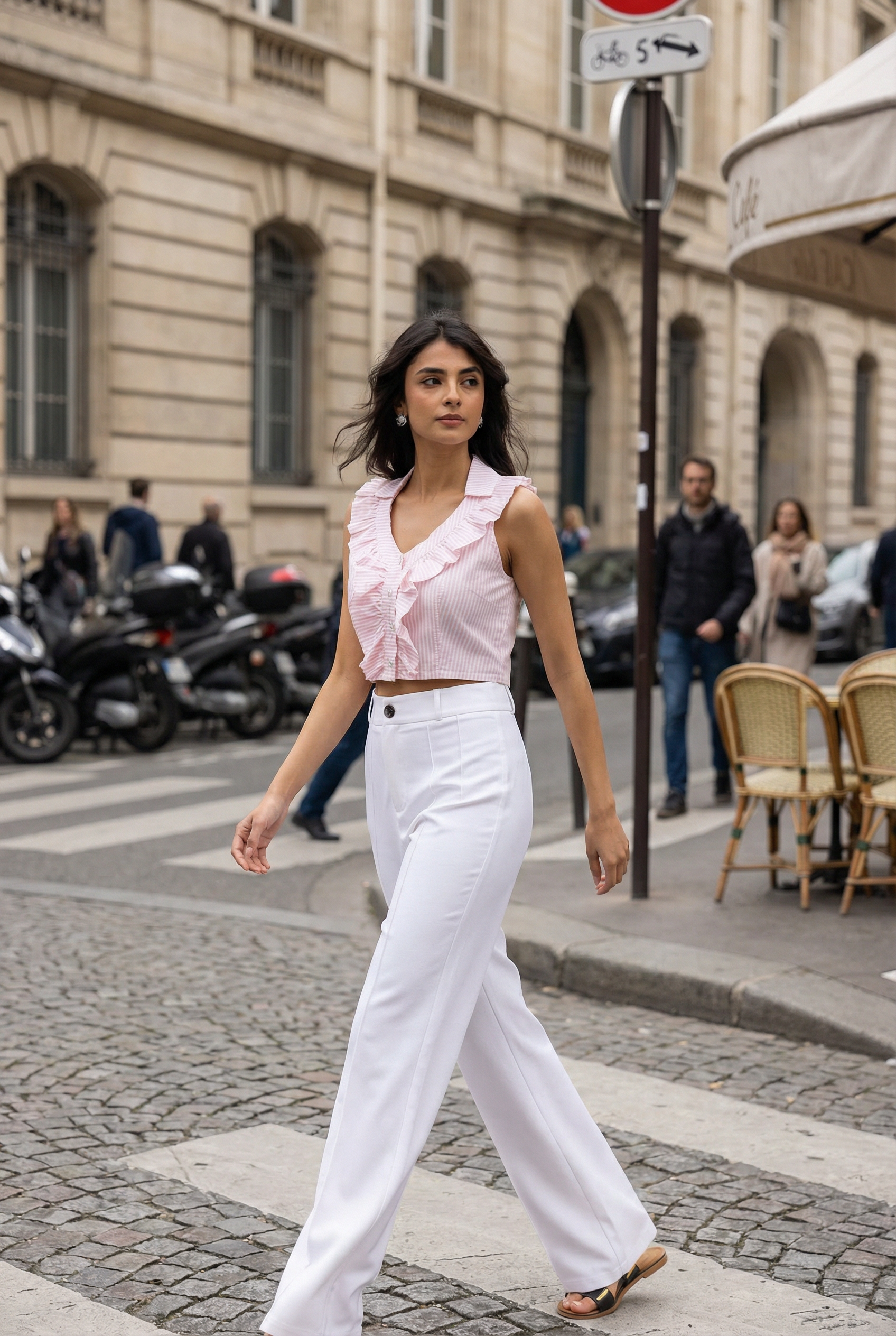 Blush Pink Ruffle Shirt
