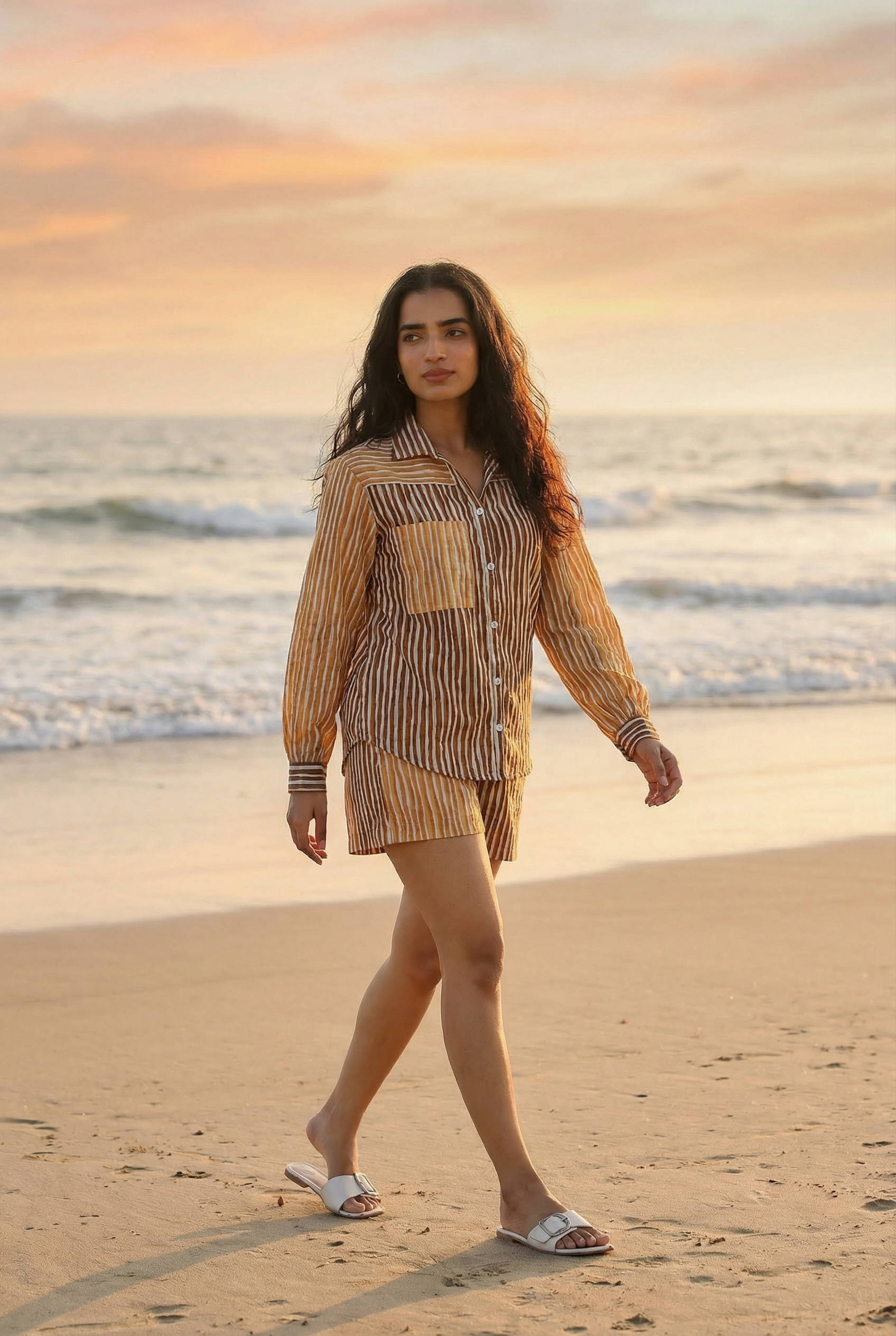 Sunset Dual Stripe Coord Set